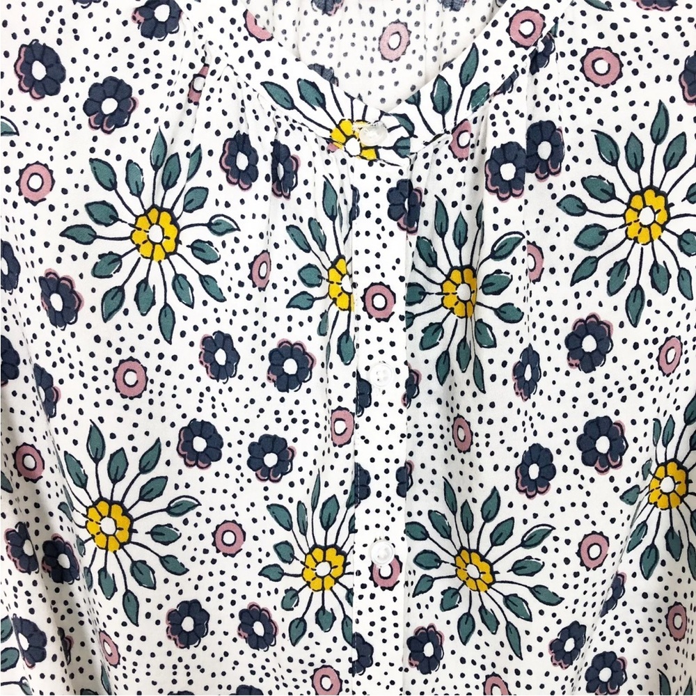 Loft Painterly Floral Flutter Shirtdress Midi NWOT Small Tall - Picture 3 of 5